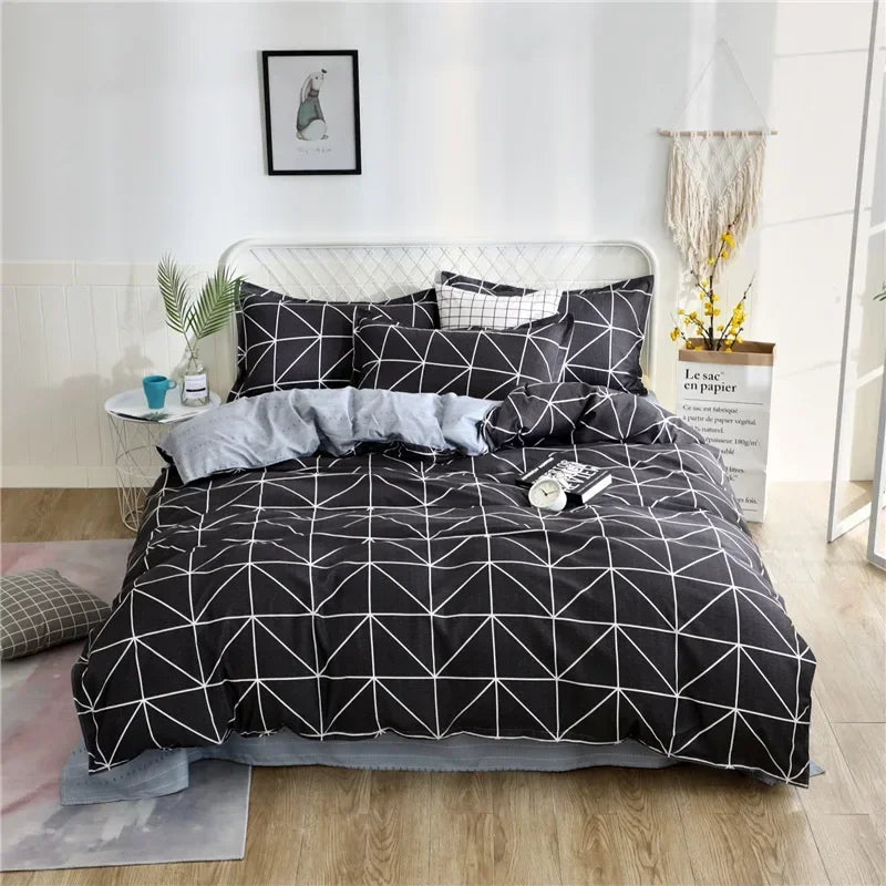 Housse de couette avec motif adorable pour adultes et enfants – Housse réversible (recto-verso) – Sans taies d'oreiller