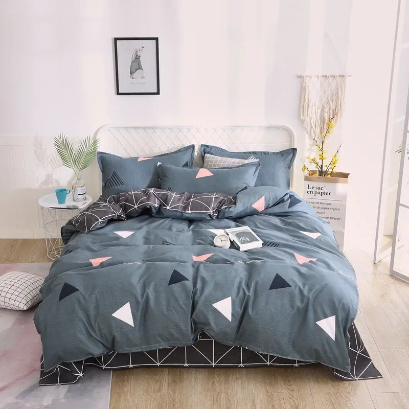 Housse de couette avec motif adorable pour adultes et enfants – Housse réversible (recto-verso) – Sans taies d'oreiller