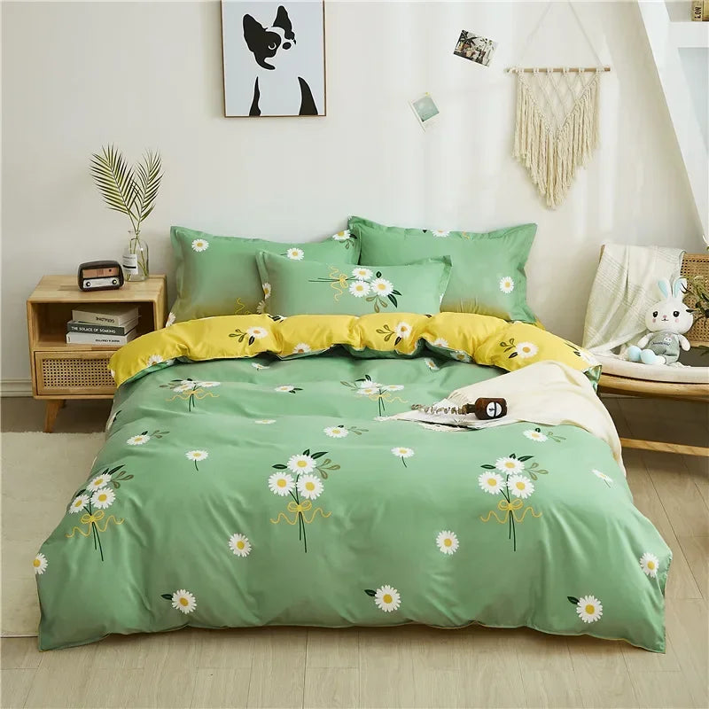 Housse de couette avec motif adorable pour adultes et enfants – Housse réversible (recto-verso) – Sans taies d'oreiller