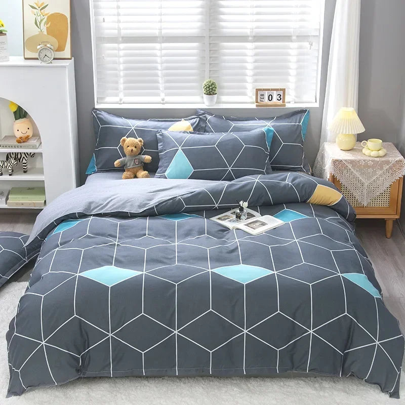 Housse de couette avec motif adorable pour adultes et enfants – Housse réversible (recto-verso) – Sans taies d'oreiller